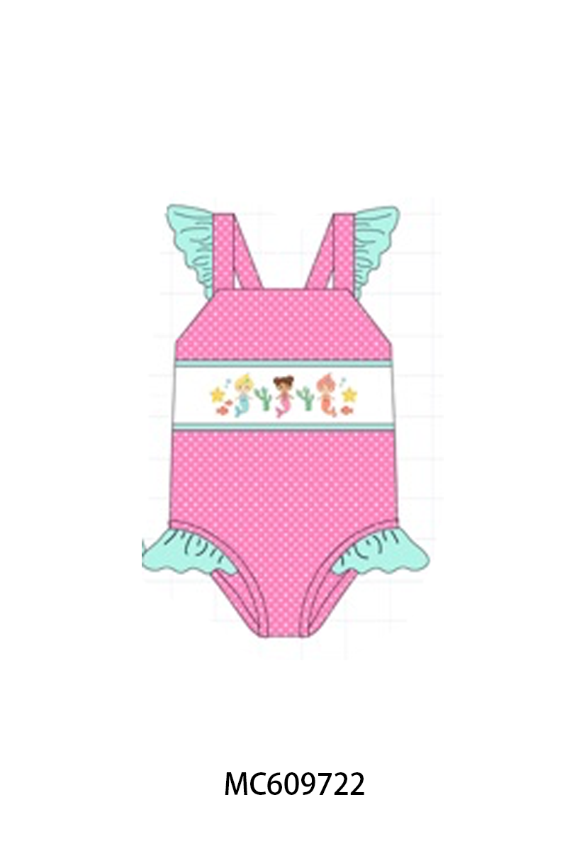 PO37: Pink Mermaid Embroidery Ruffle Collection (ETA March)
