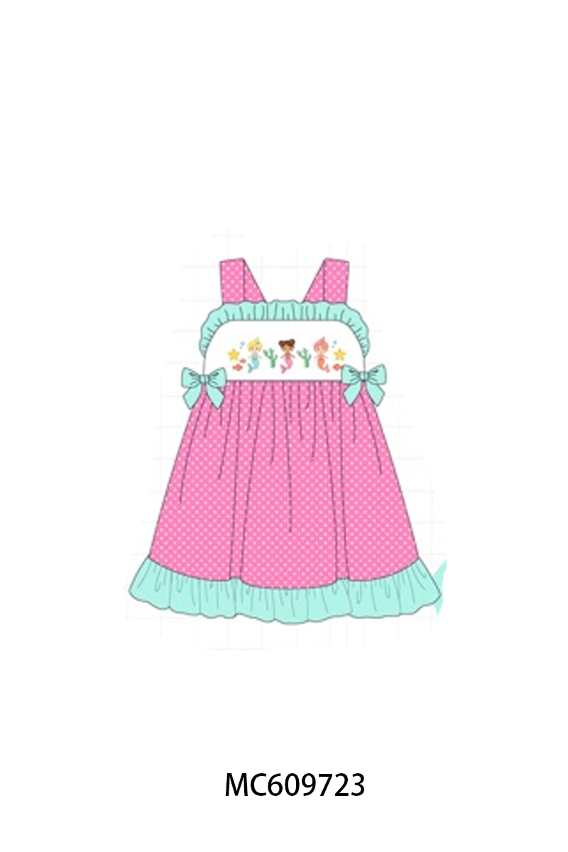 PO37: Pink Mermaid Embroidery Ruffle Collection (ETA March)