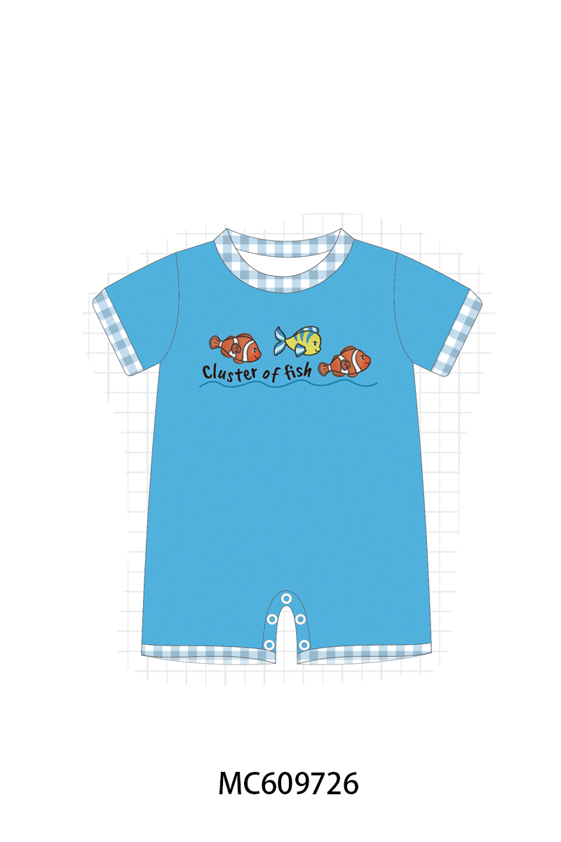 PO37: Blue Fish Embroidery Gingham Collection (ETA March)