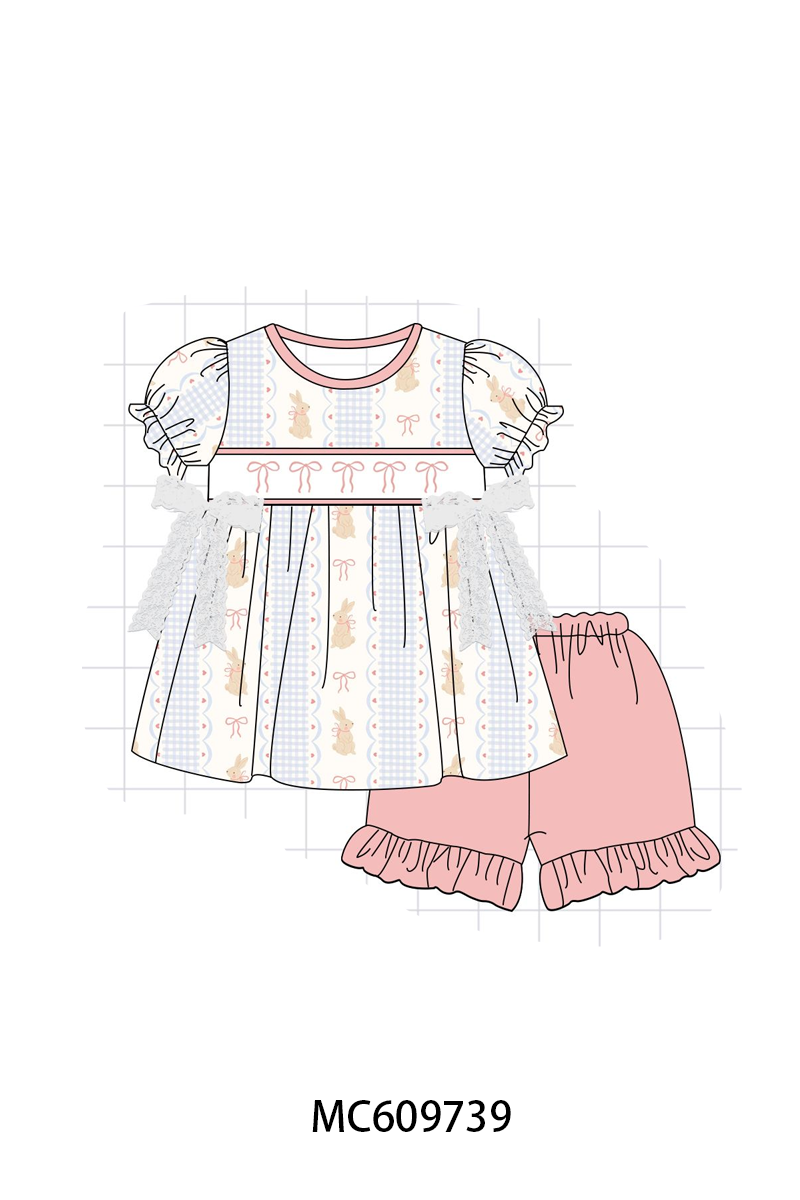 PO37: Coral Bow Embroidery Lace Bow Collection (ETA March)