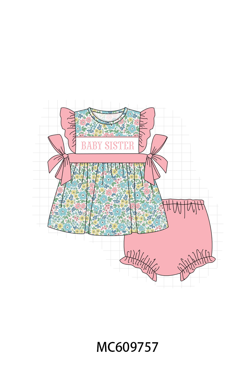 PO37: Blue Floral Baby Sister Embroidery Collection (ETA March)