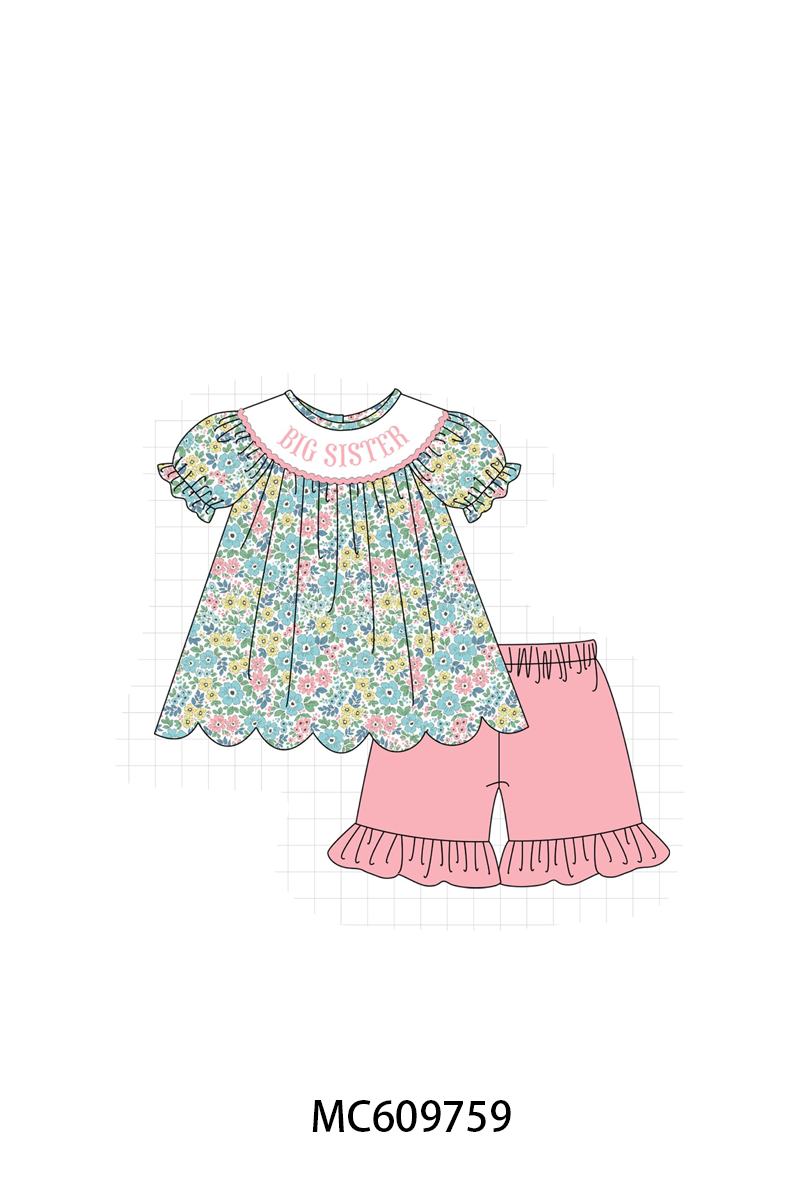 PO37: Blue Floral Baby Sister Embroidery Collection (ETA March)