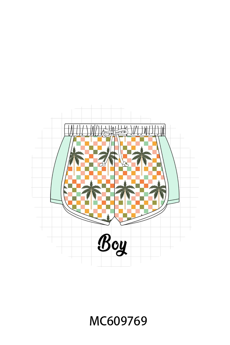 PO37: Tropical Palm Checkered Swimsuit Collection (ETA March)