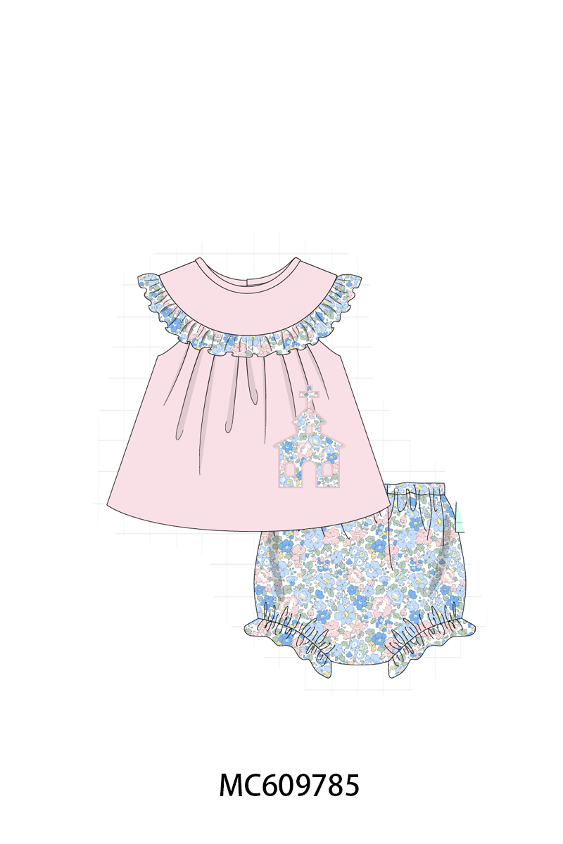 PO37: Pink&Green Castle Applique Collection (ETA March)