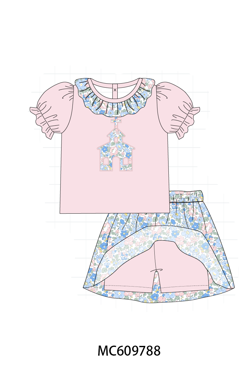 PO37: Pink&Green Castle Applique Collection (ETA March)