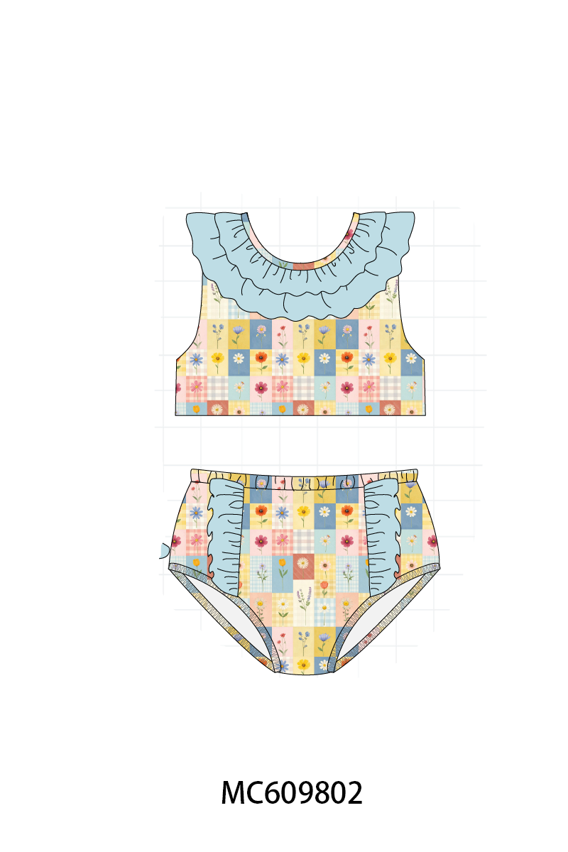 PO37: Teal MAMA'S GIRL Embroidery Gingham Collection (ETA March)