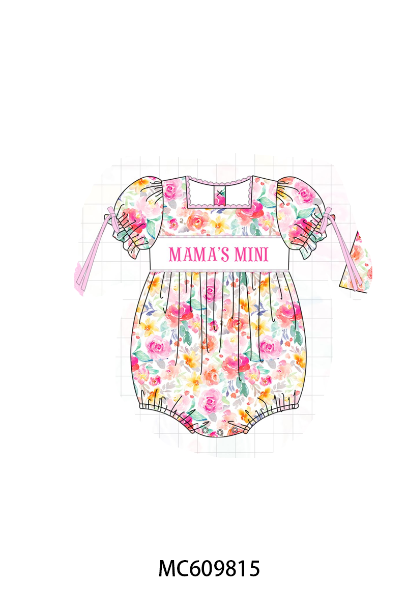 PO37: Pink Floral MAMA'S MINI Embroidery Collection (ETA March)