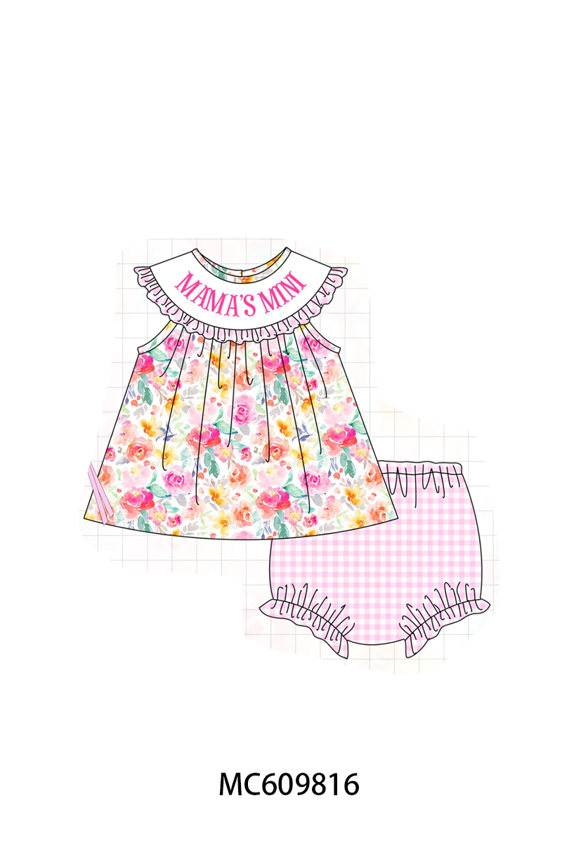 PO37: Pink Floral MAMA'S MINI Embroidery Collection (ETA March)