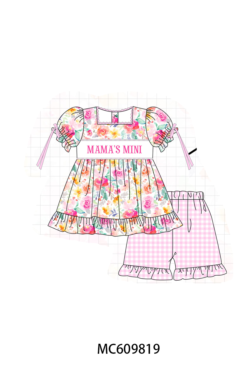 PO37: Pink Floral MAMA'S MINI Embroidery Collection (ETA March)