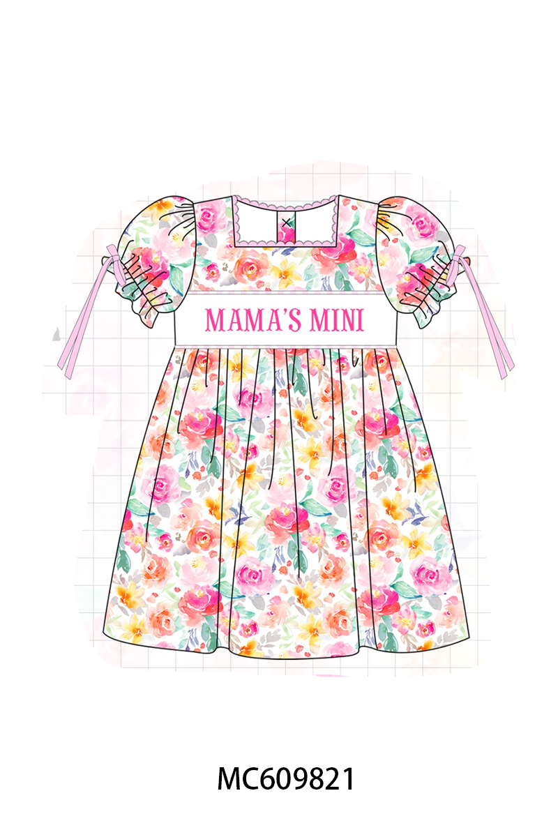PO37: Pink Floral MAMA'S MINI Embroidery Collection (ETA March)