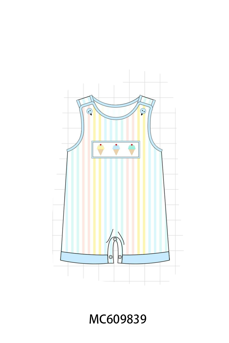 PO37: Multicolored Stripe Ice Cream Embroidery Collection (ETA March)