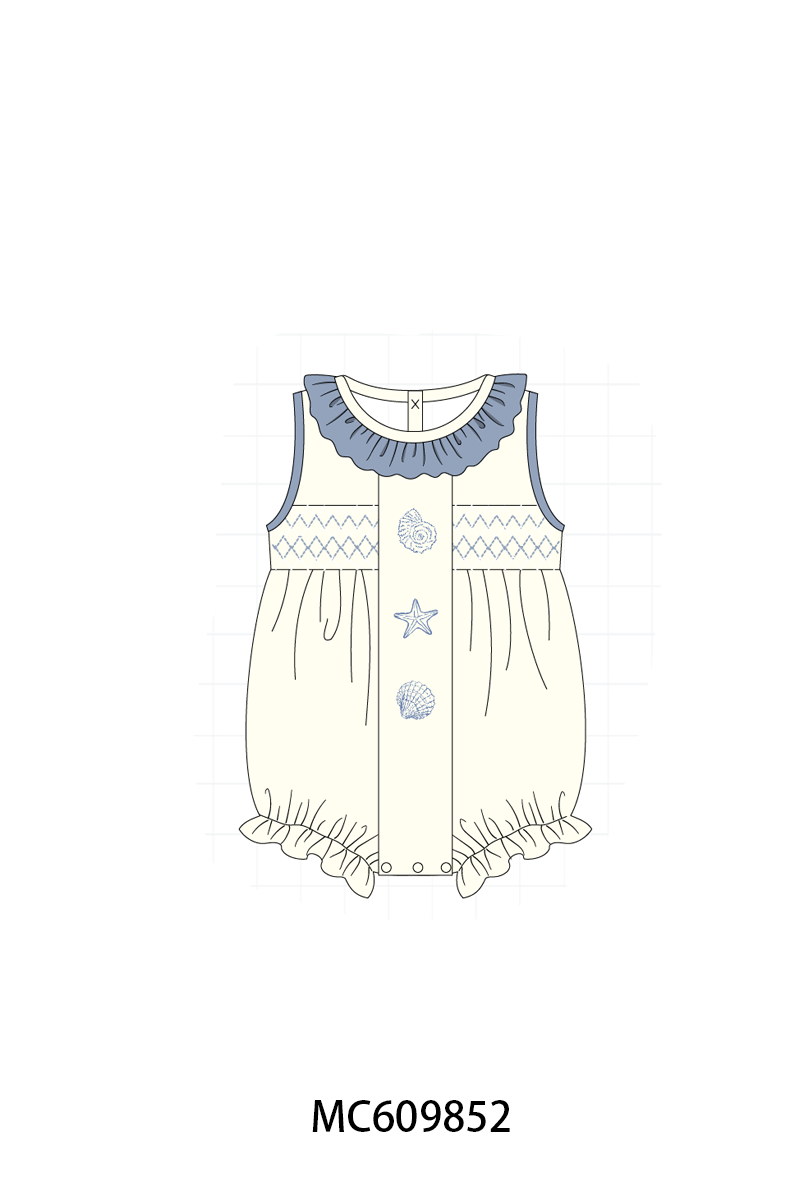 PO37: Beige Beach Seashell Smocked Collection (ETA March)