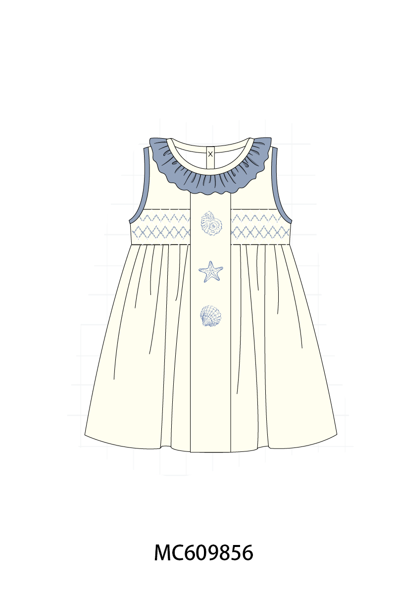 PO37: Beige Beach Seashell Smocked Collection (ETA March)