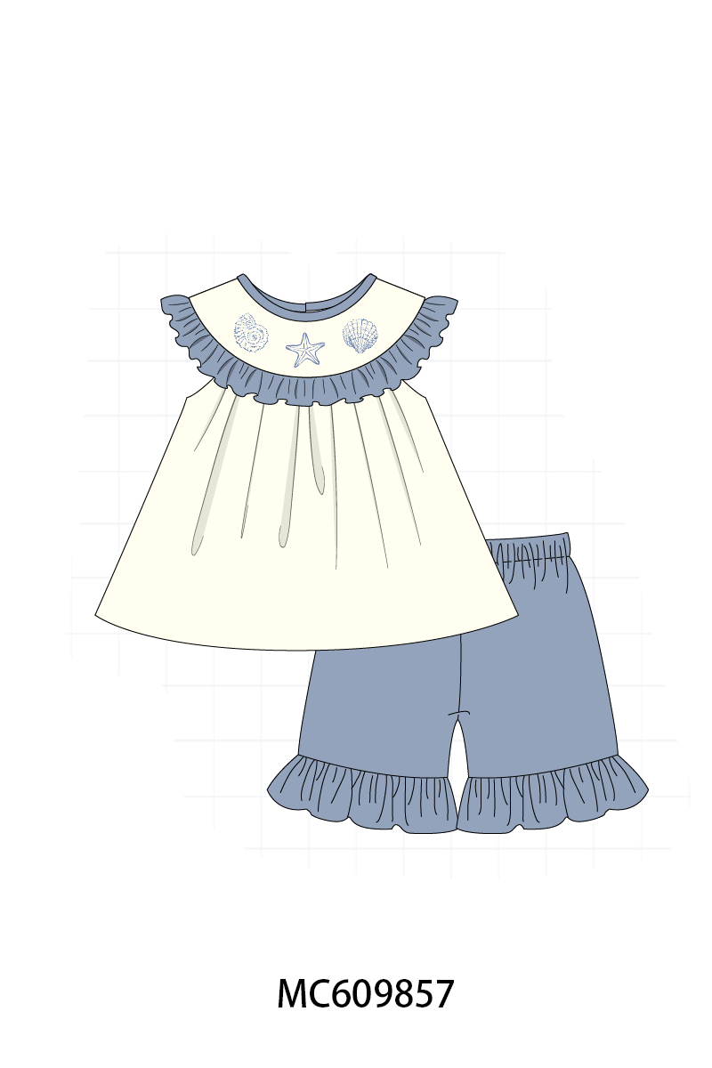 PO37: Beige Beach Seashell Smocked Collection (ETA March)