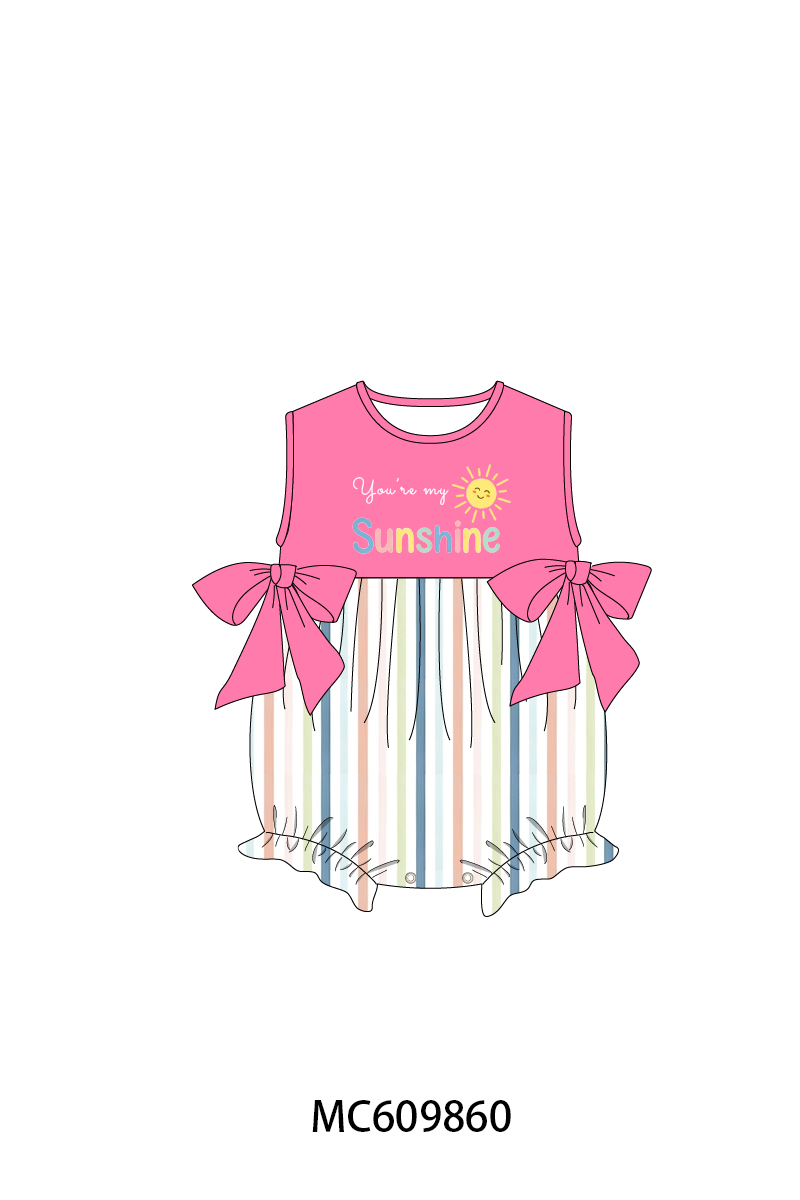 PO37: Pink You're My Sunshine Embroidery Stripe Collection (ETA March)