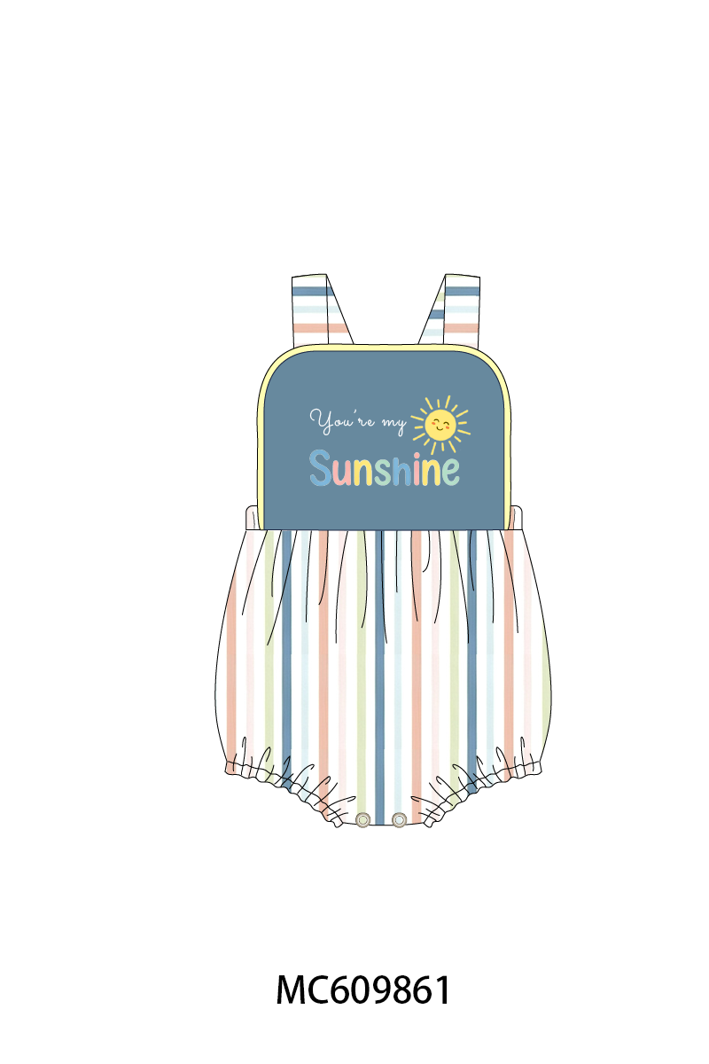 PO37: Pink You're My Sunshine Embroidery Stripe Collection (ETA March)
