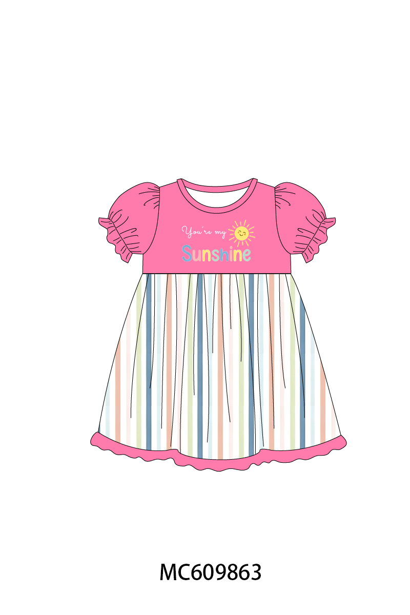 PO37: Pink You're My Sunshine Embroidery Stripe Collection (ETA March)