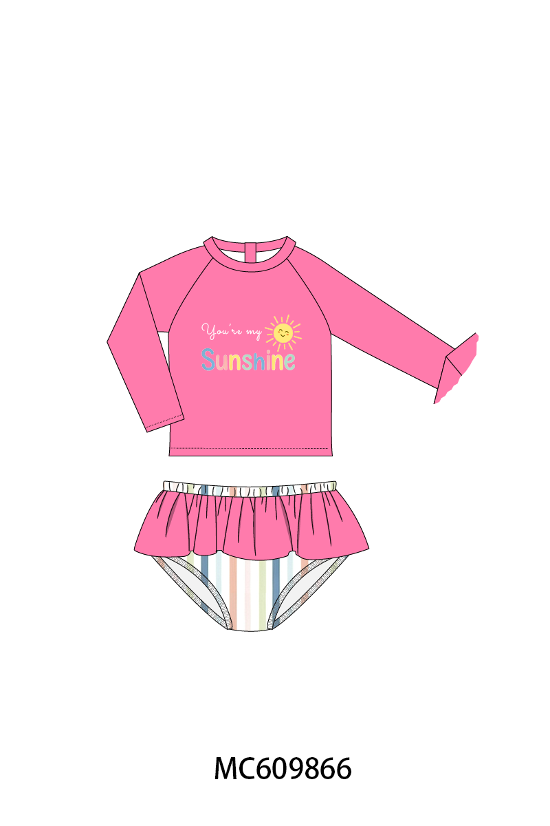 PO37: Pink You're My Sunshine Embroidery Stripe Collection (ETA March)