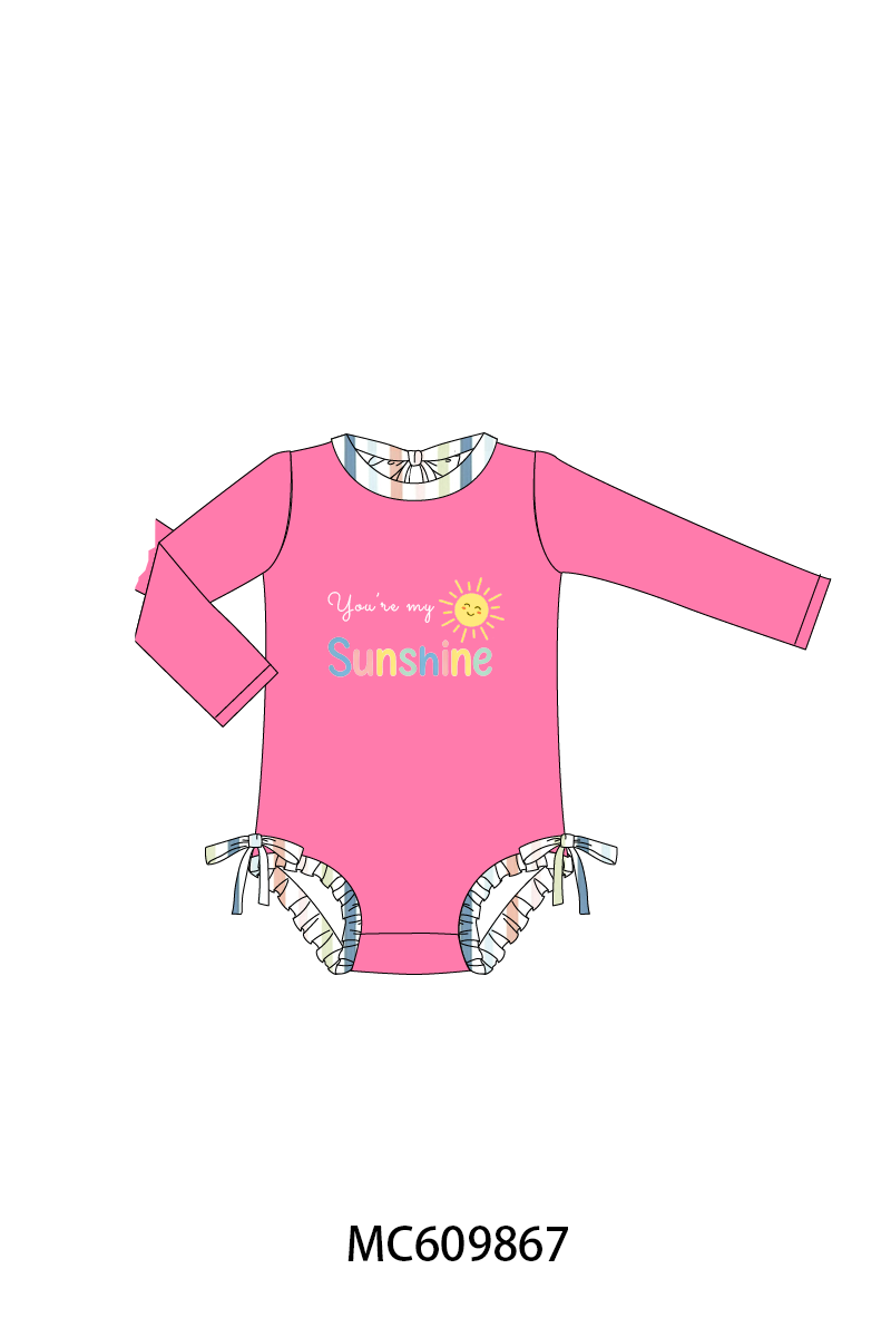PO37: Pink You're My Sunshine Embroidery Stripe Collection (ETA March)