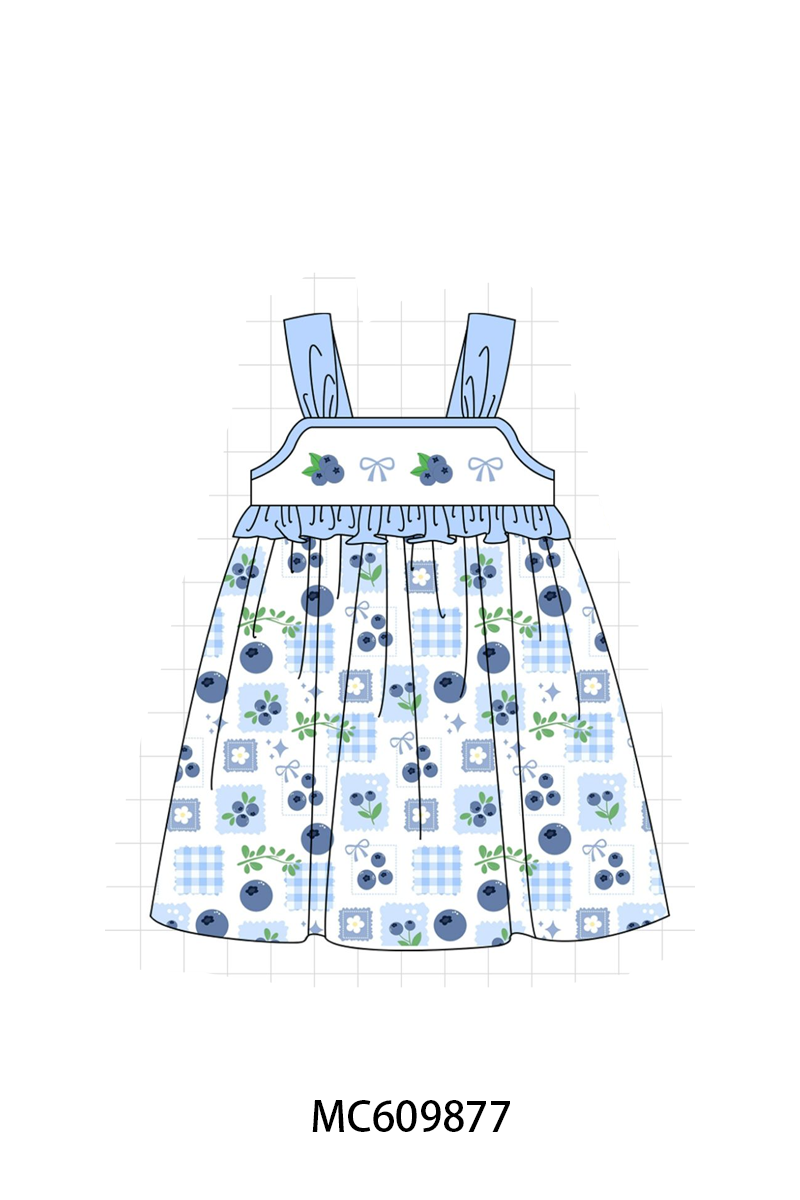 PO37: Blueberry Embroidery Ruffle Collection (ETA March)