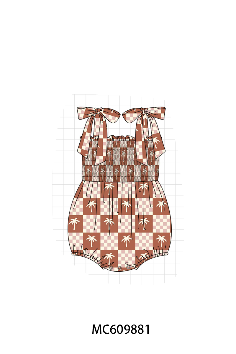 PO37: Palm Tree Checkered Smocked Collection (ETA March)