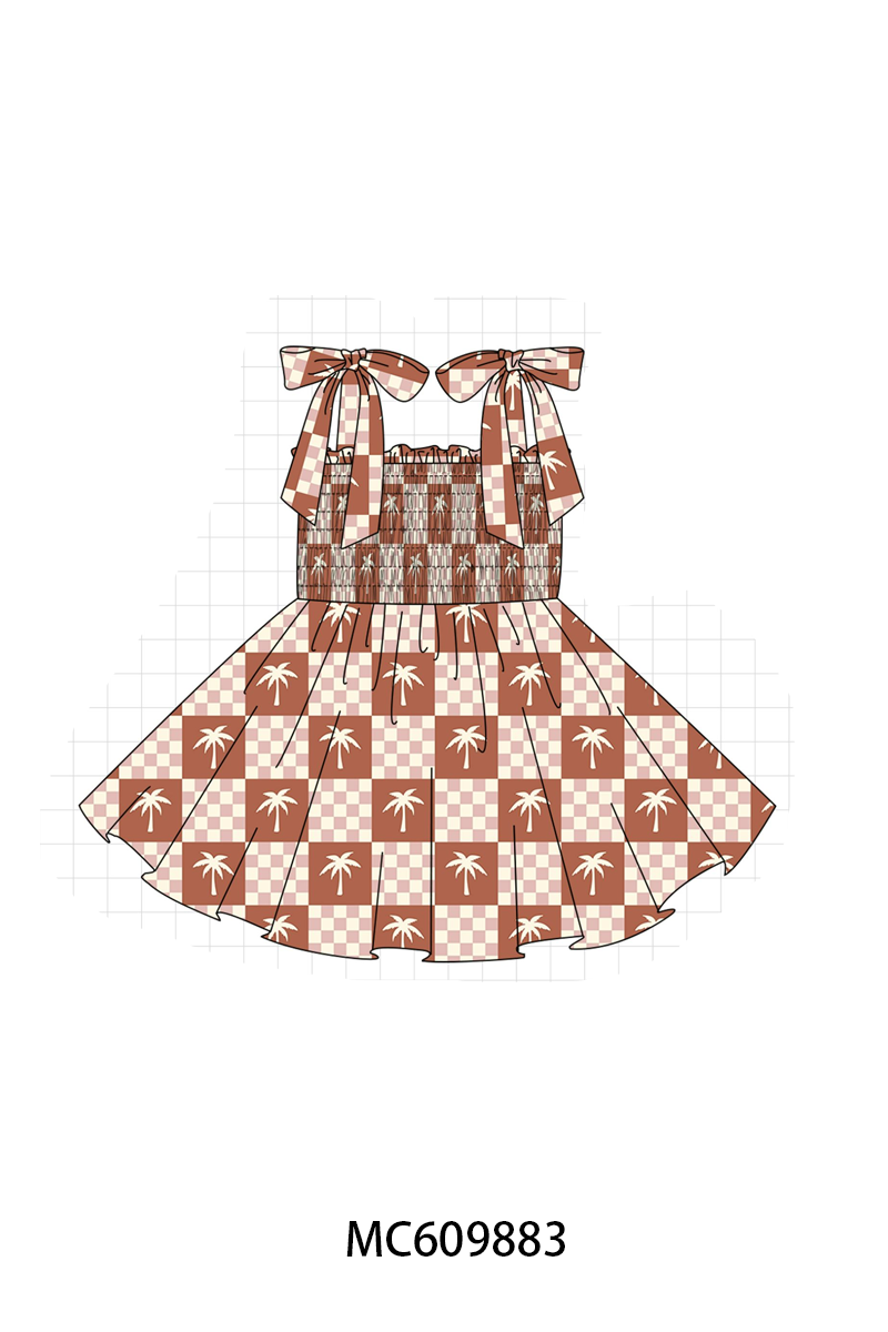 PO37: Palm Tree Checkered Smocked Collection (ETA March)