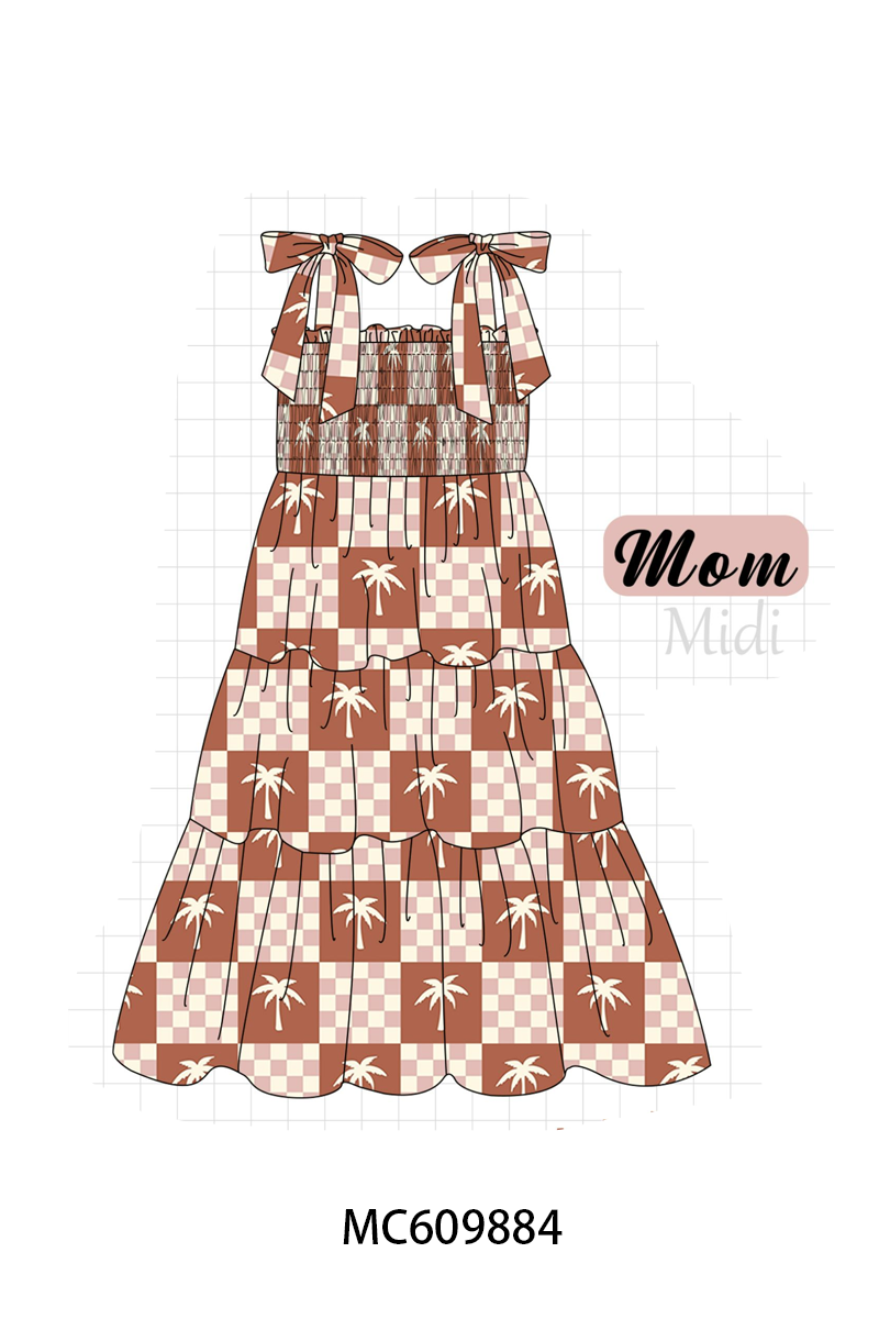 PO37: Palm Tree Checkered Smocked Collection (ETA March)