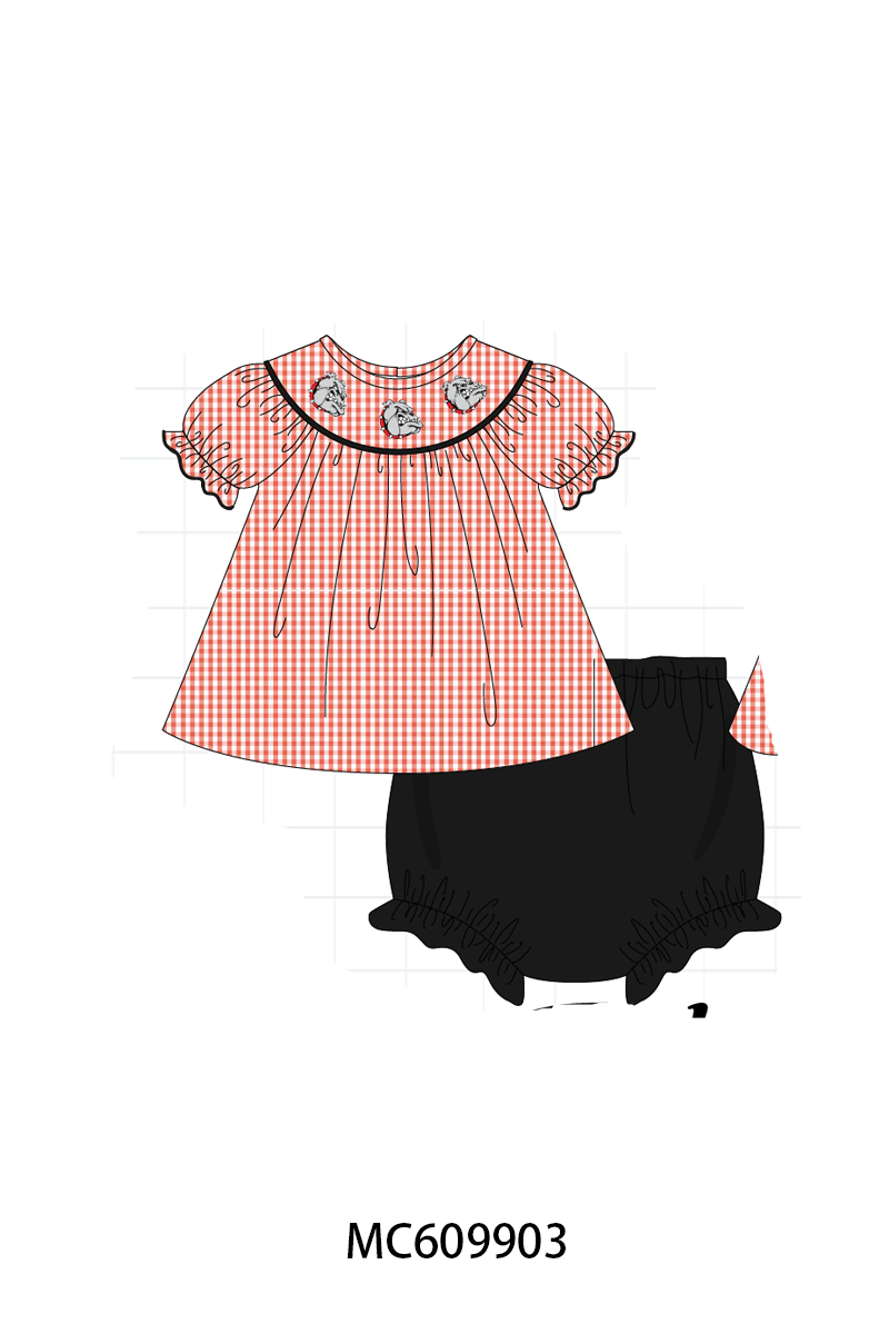 PO37: Red Georgia Embroidery Gingham Collection (ETA March)