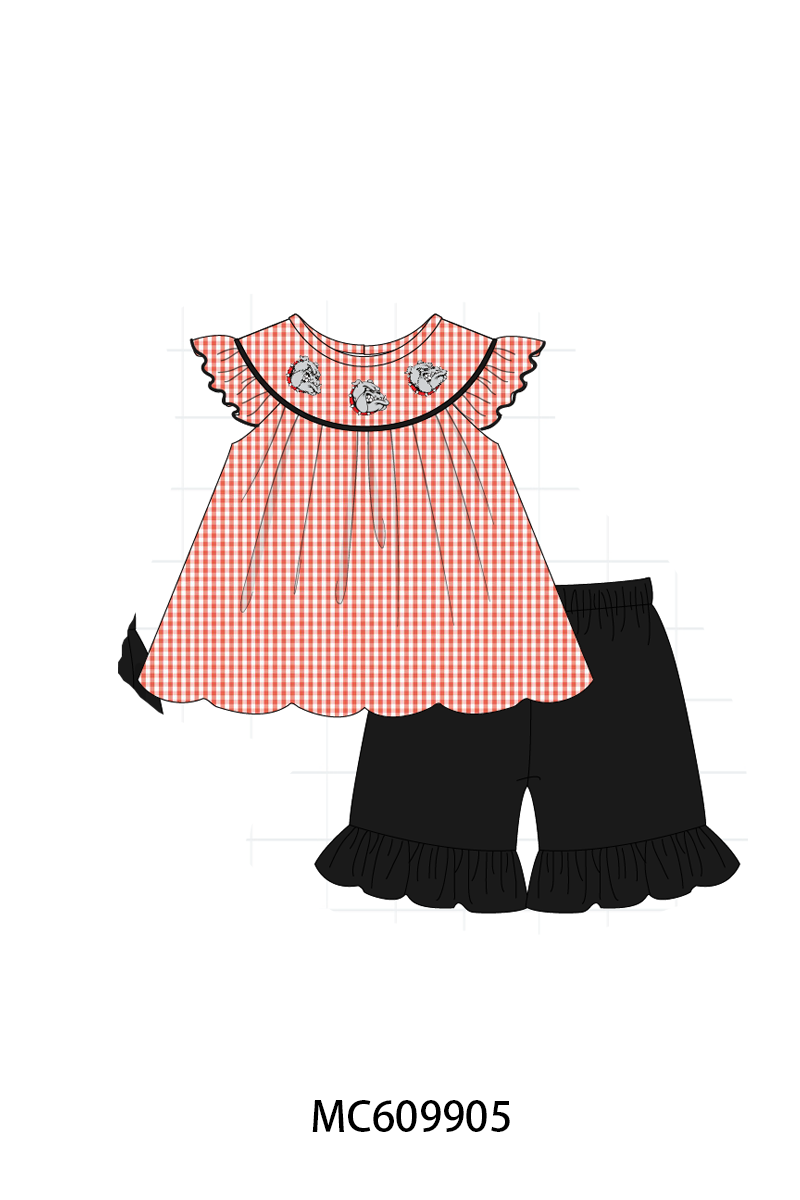 PO37: Red Georgia Embroidery Gingham Collection (ETA March)