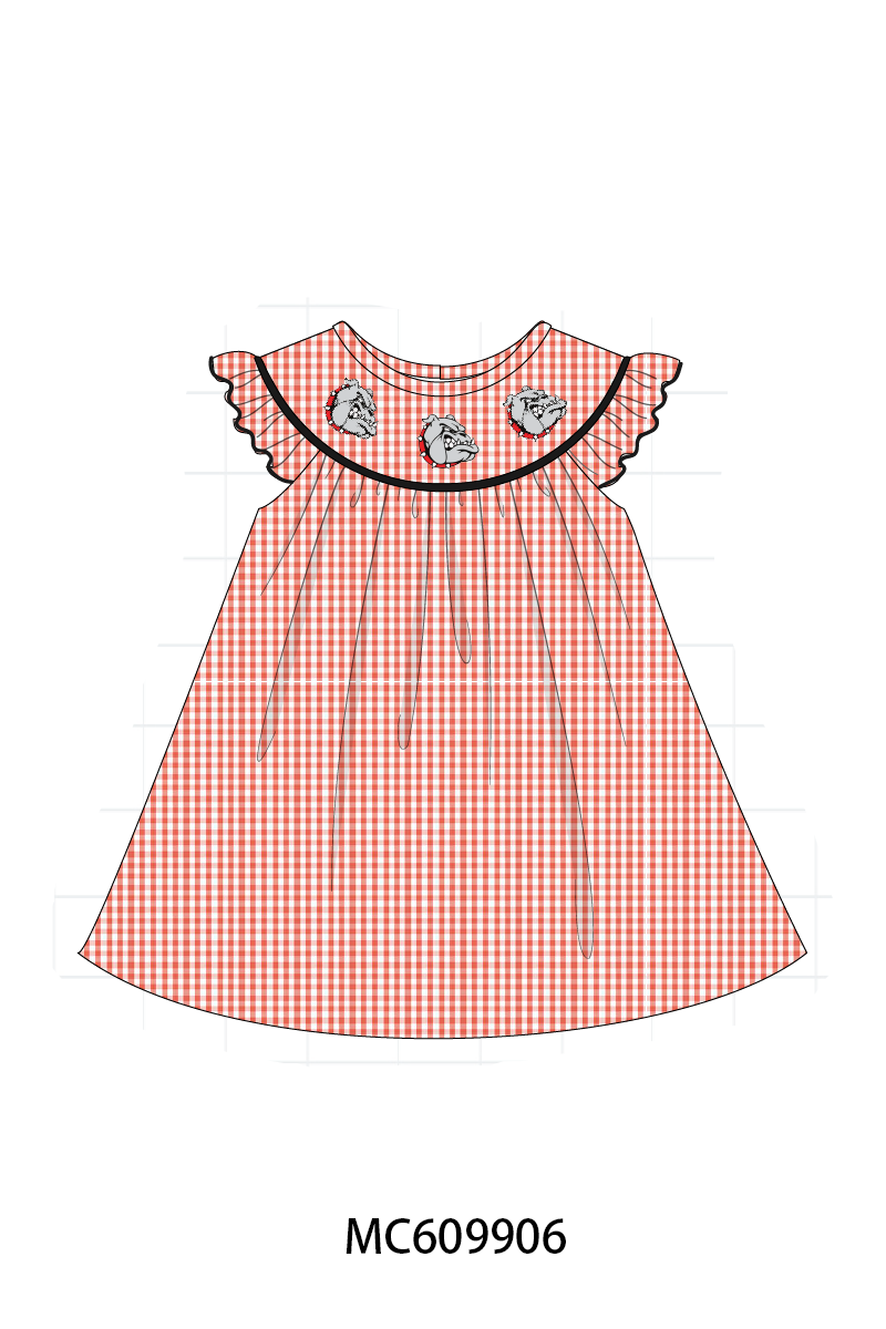 PO37: Red Georgia Embroidery Gingham Collection (ETA March)