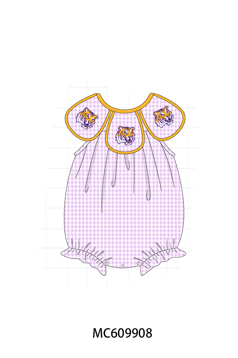 PO37: Purple LSU Embroidery Gingham Collection (ETA March)