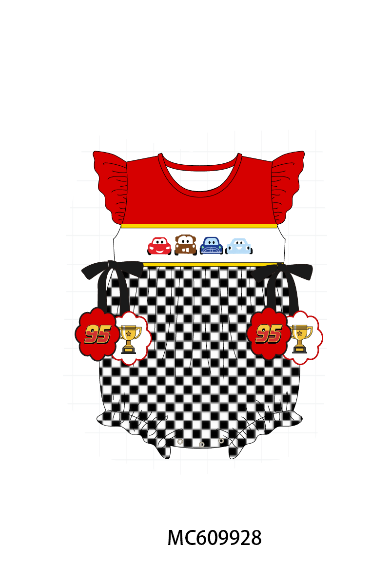 PO37: Red I Am Speed Embroidery Checkered Collection (ETA March)