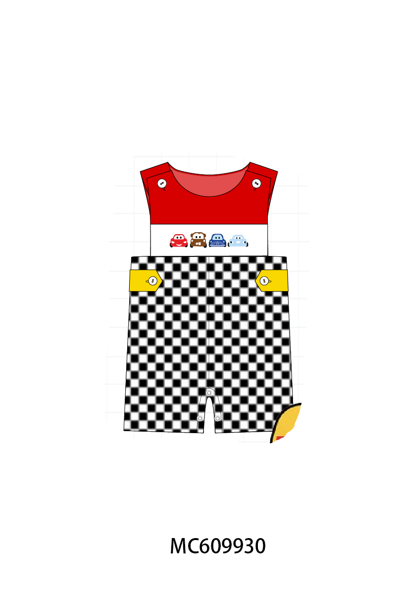 PO37: Red I Am Speed Embroidery Checkered Collection (ETA March)