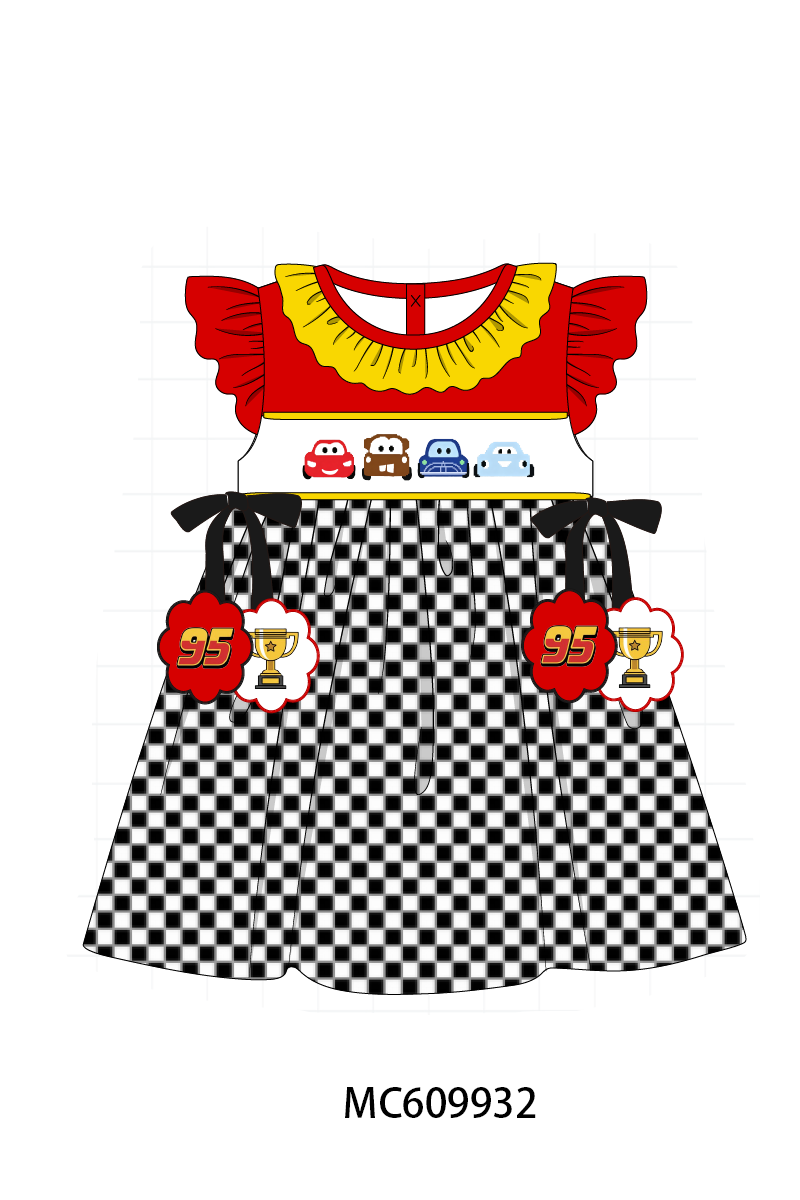 PO37: Red I Am Speed Embroidery Checkered Collection (ETA March)