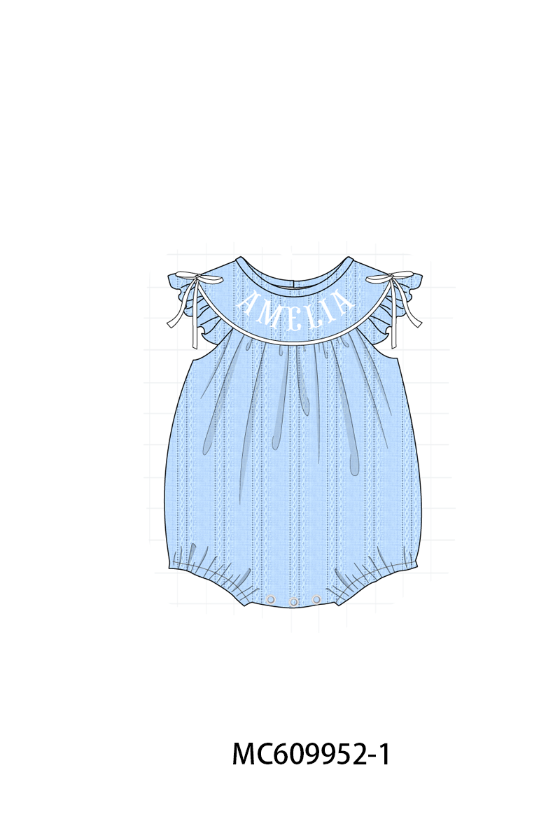 PO37: Blue Monogram Embroidery Collection (ETA March)