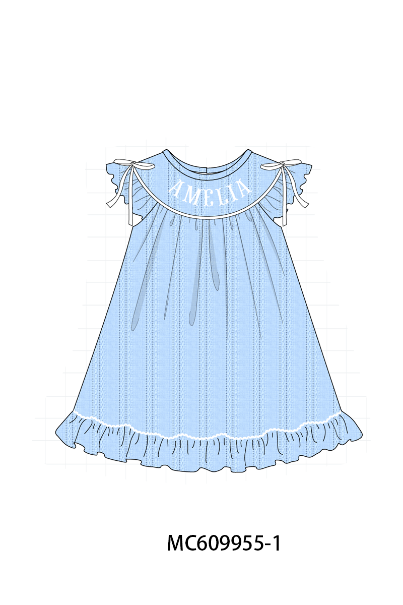 PO37: Blue Monogram Embroidery Collection (ETA March)