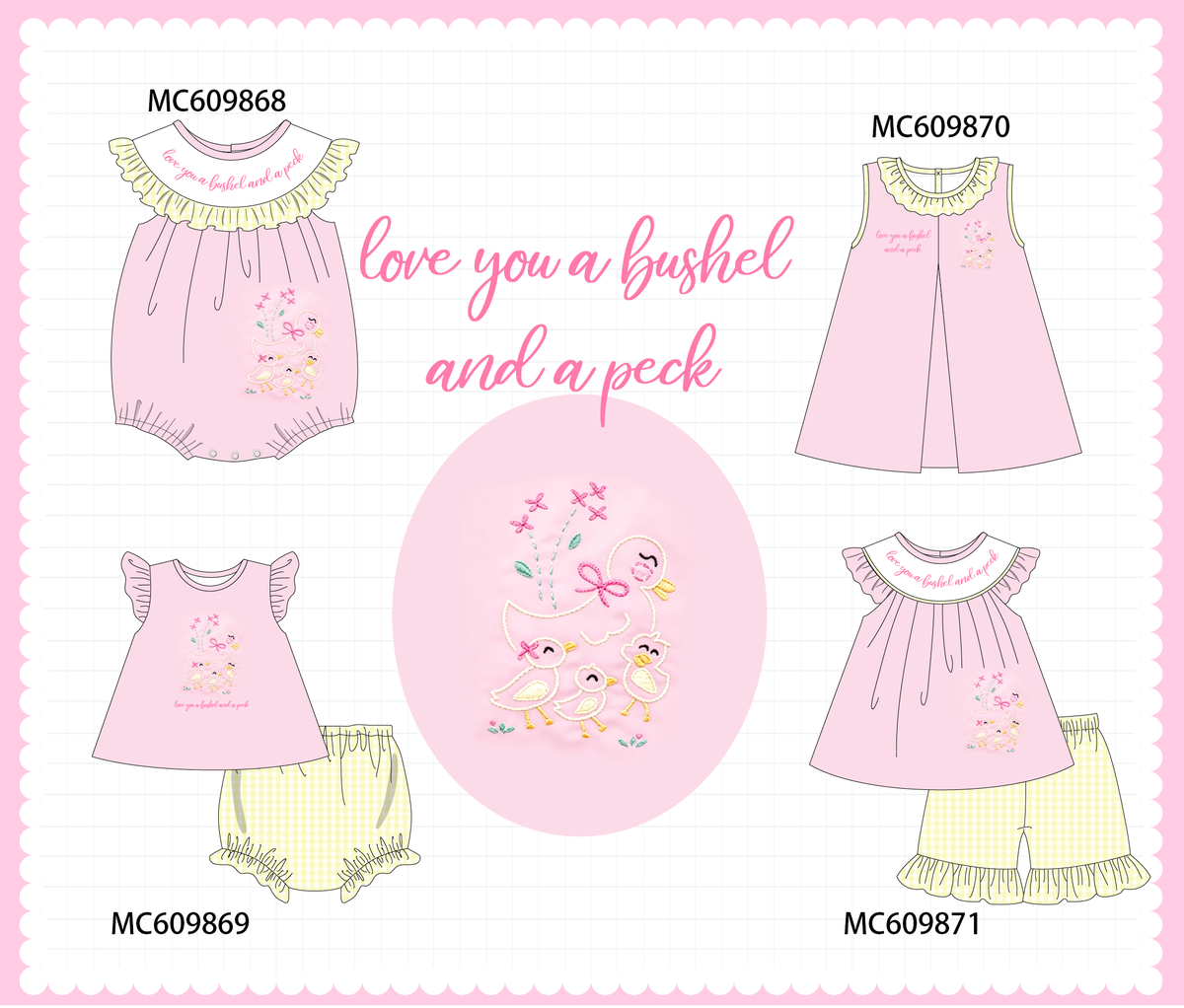 PO37: Pink Love You A Bushel And A Peck Embroidery Collection (ETA March)