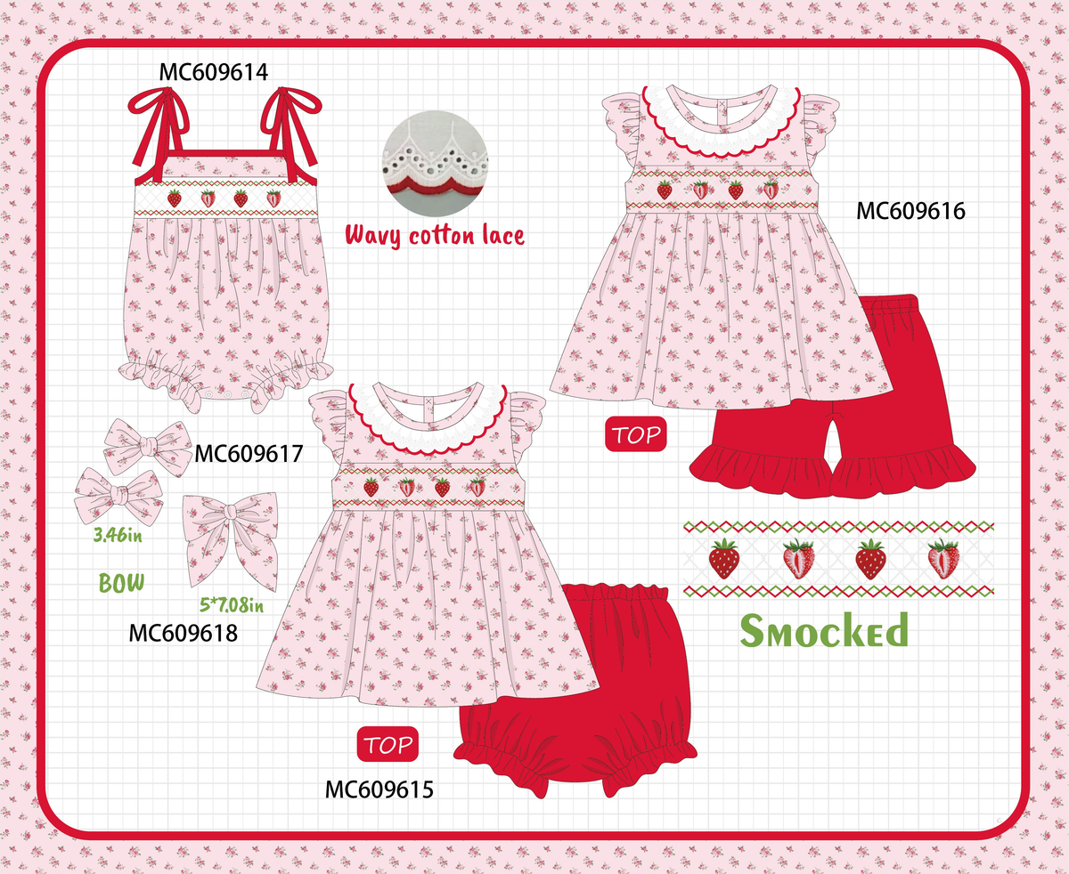 PO37: Pink Strawberry Smocked Collection (ETA March)