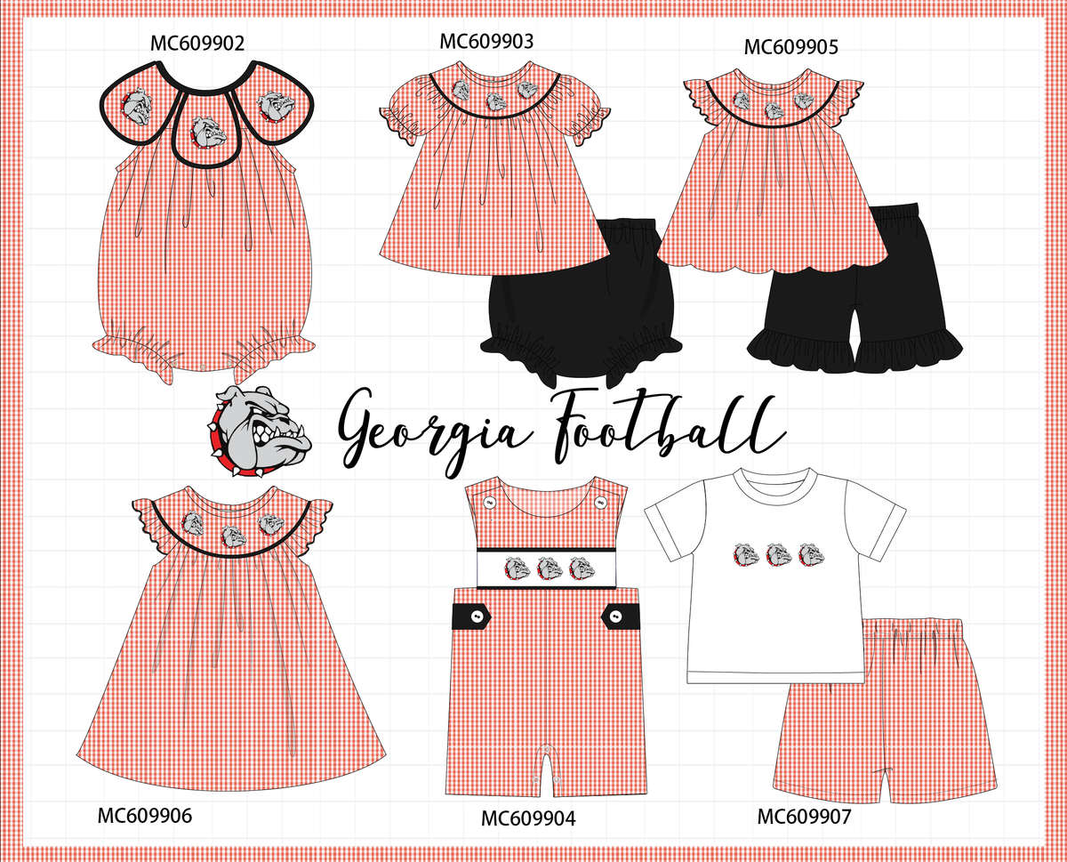 PO37: Red Georgia Embroidery Gingham Collection (ETA March)