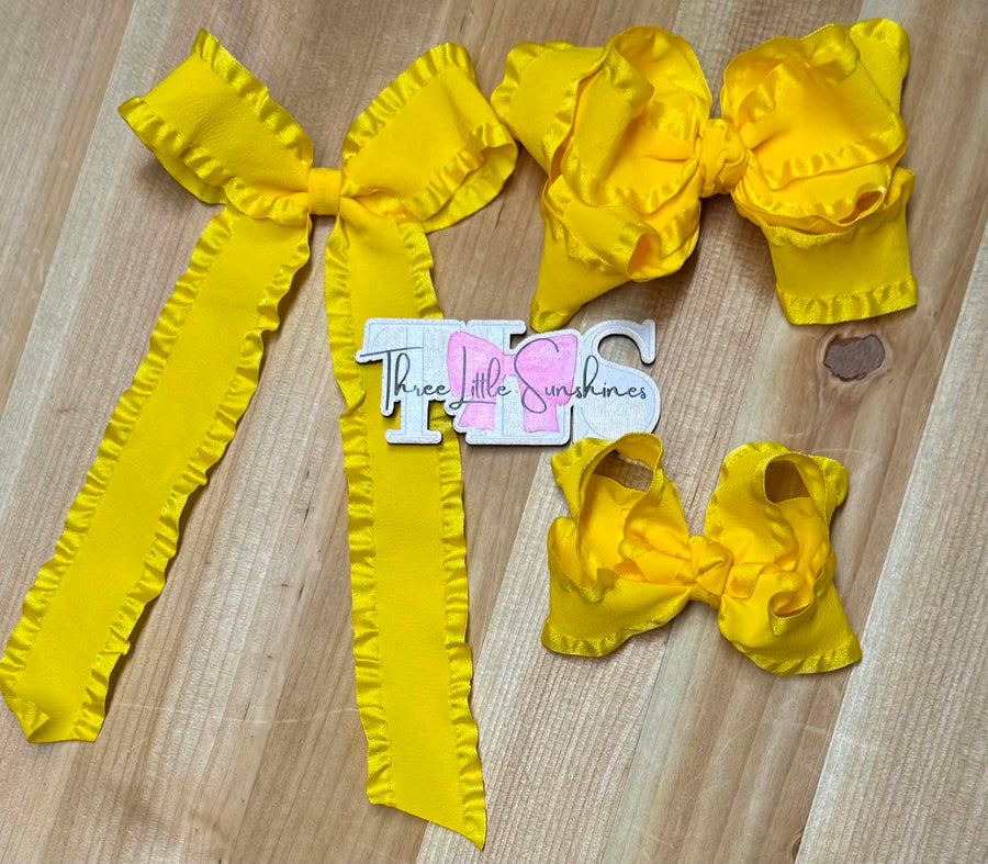 Ruffle Tail Ribbon Bows (RTS)