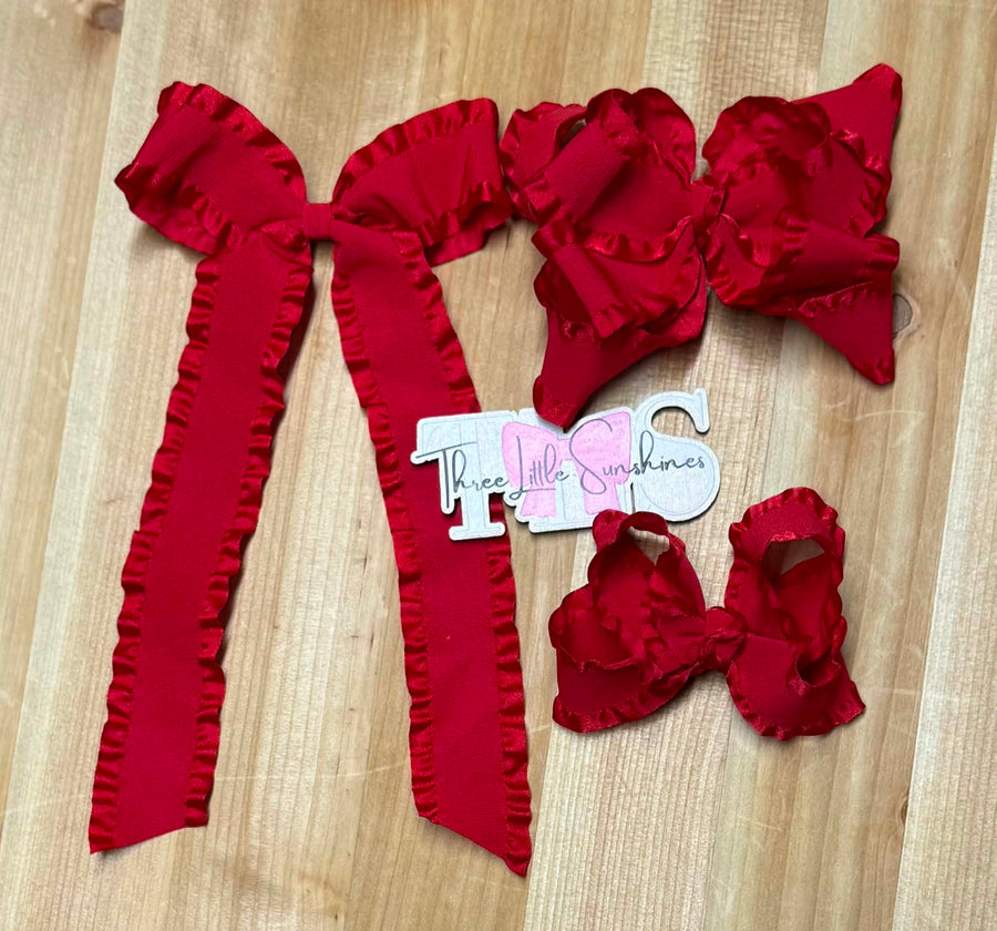 Double Stack Ruffle Bows (RTS)